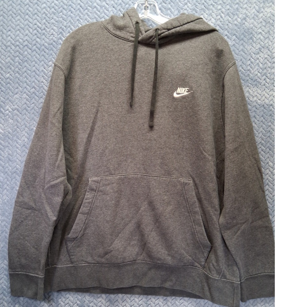 Nike Sportswear Club Fleece Hoodie Gray BV2654-071 Mens XL Athleisure Workout
